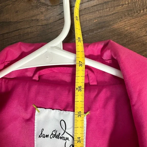 Sam Edelman Mac Water Repellent Cotton
Blend Raincoat trench fuchsia NWOT XL - Picture 12 of 16